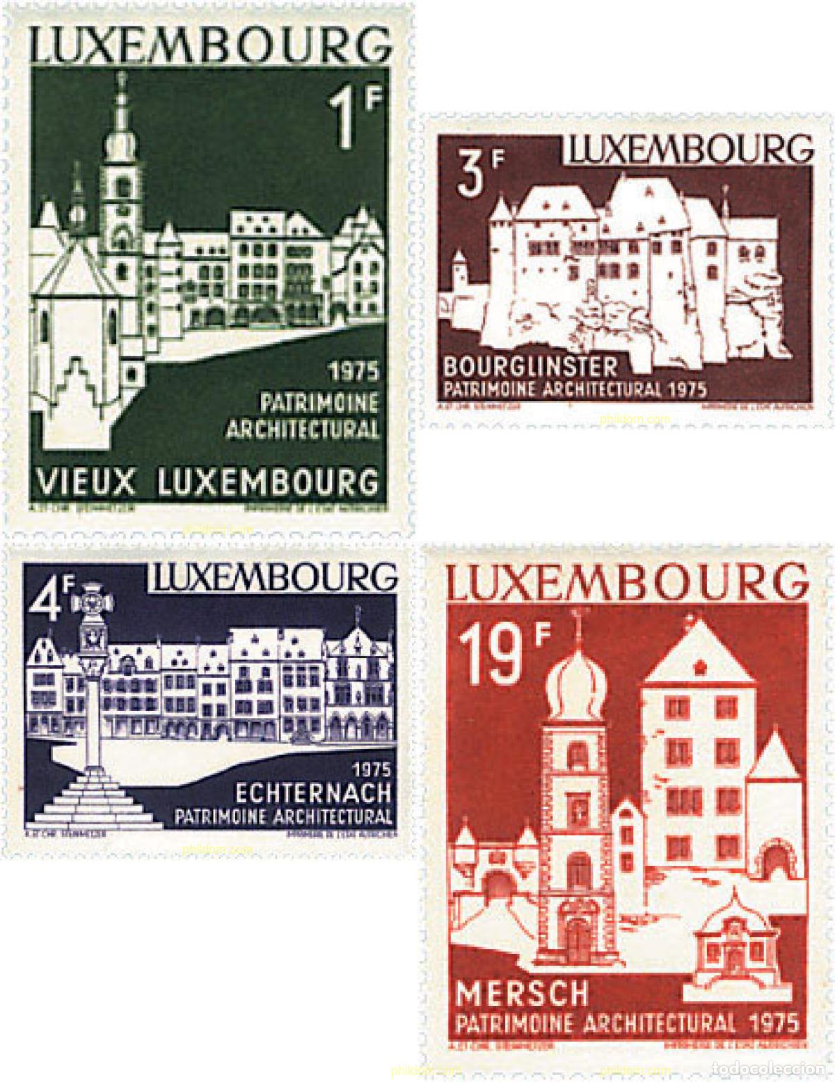 Sellos: 97488 MNH LUXEMBURGO 1975 PATRIMONIO ARQUITECTONICO