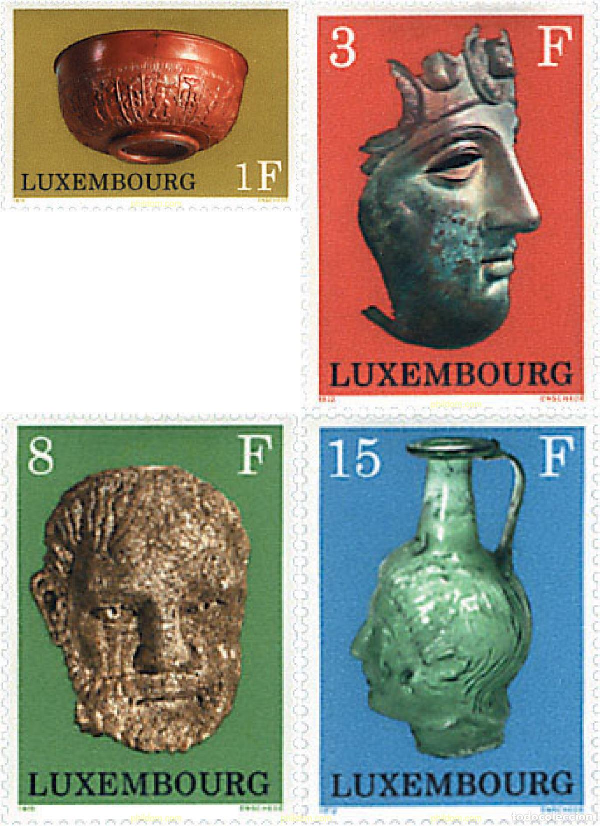 Sellos: 97454 MNH LUXEMBURGO 1972 OBJETOS DE LA COLECCION GALO-ROMANA DEL MUSEO DE LUXEMBURGO