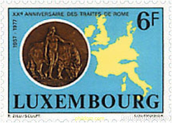 Francobolli: 97525 MNH LUXEMBURGO 1977 20 ANIVERSARIO DEL TRATADO DE ROMA
