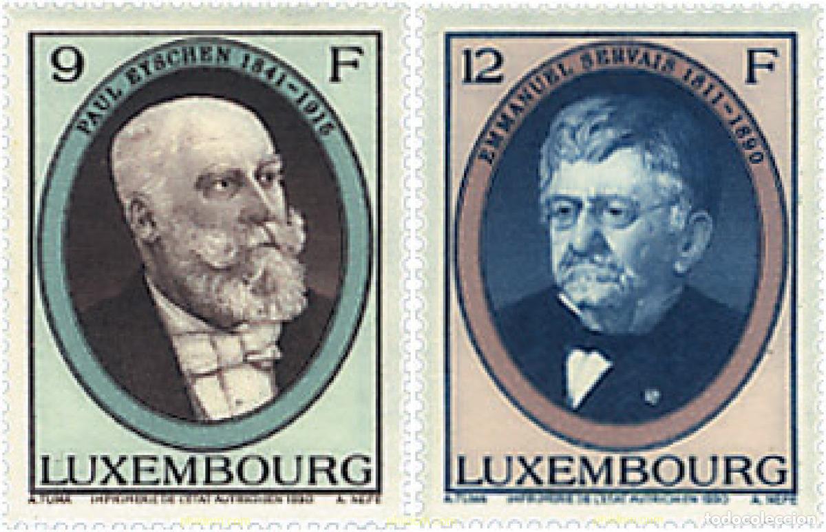 Stamps: 97673 MNH LUXEMBURGO 1990 HOMBRES DE ESTADO LUXEMBURGUESES