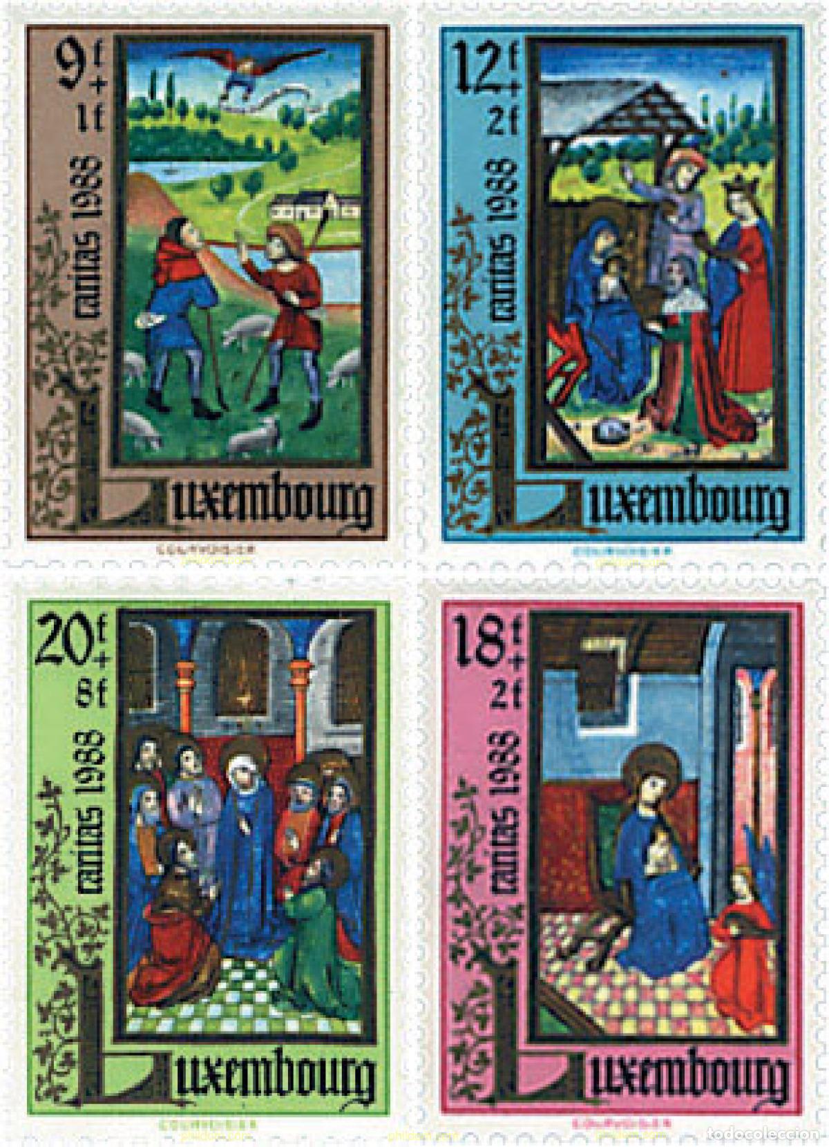 Sellos: 97746 MNH LUXEMBURGO 1988 CARITAS. GRABADOS
