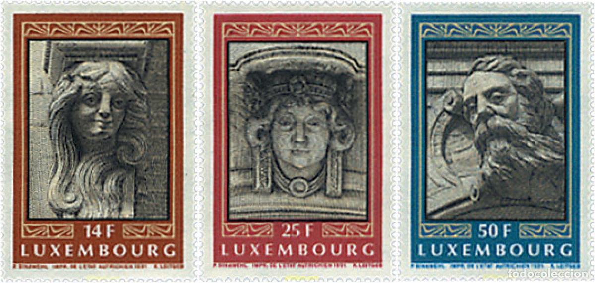 Sellos: 97686 MNH LUXEMBURGO 1991 MASCARONES. DETALLES DE LA ARQUITECTURA