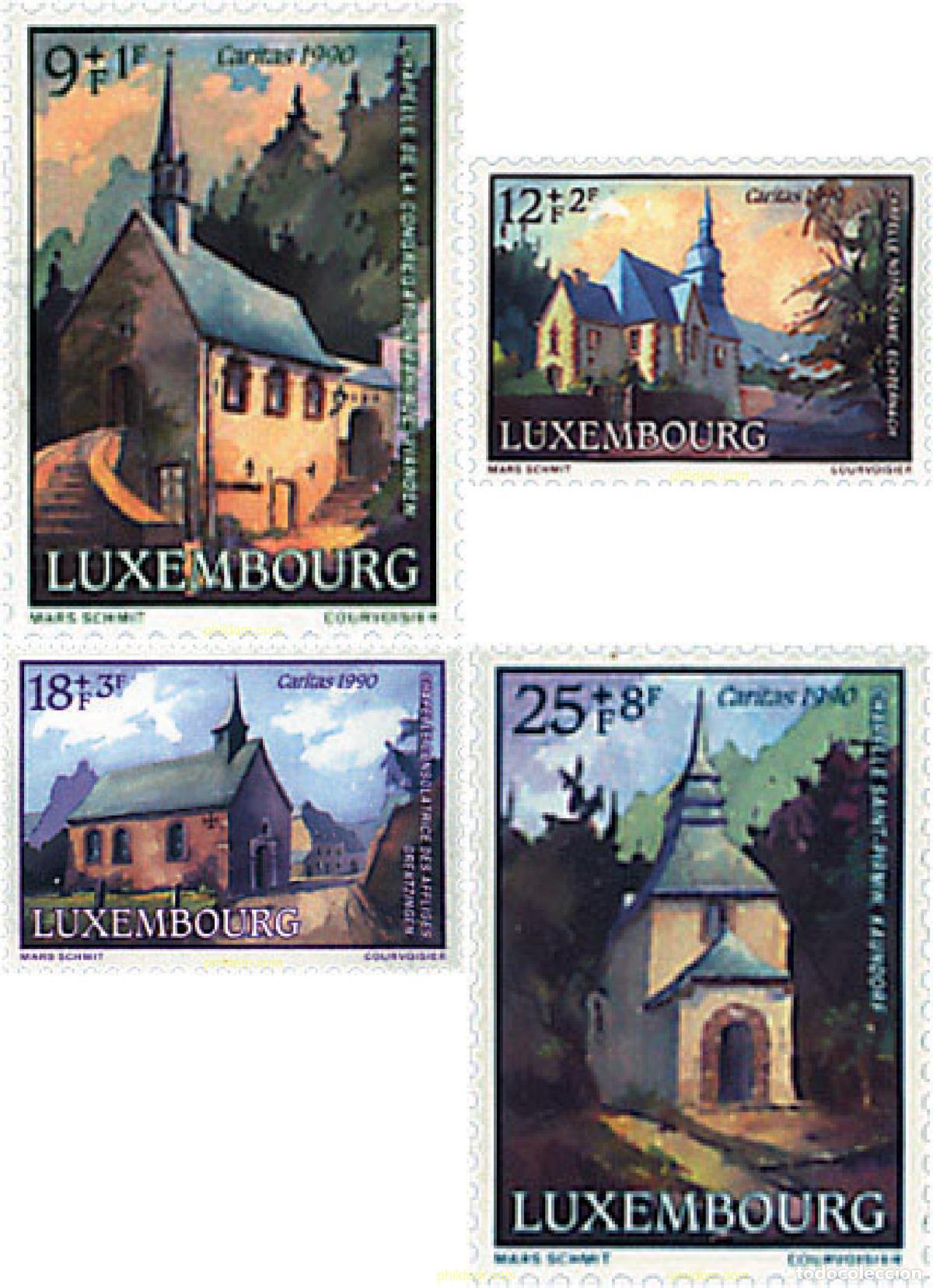 Sellos: 97676 MNH LUXEMBURGO 1990 CARITAS. CAPILLAS