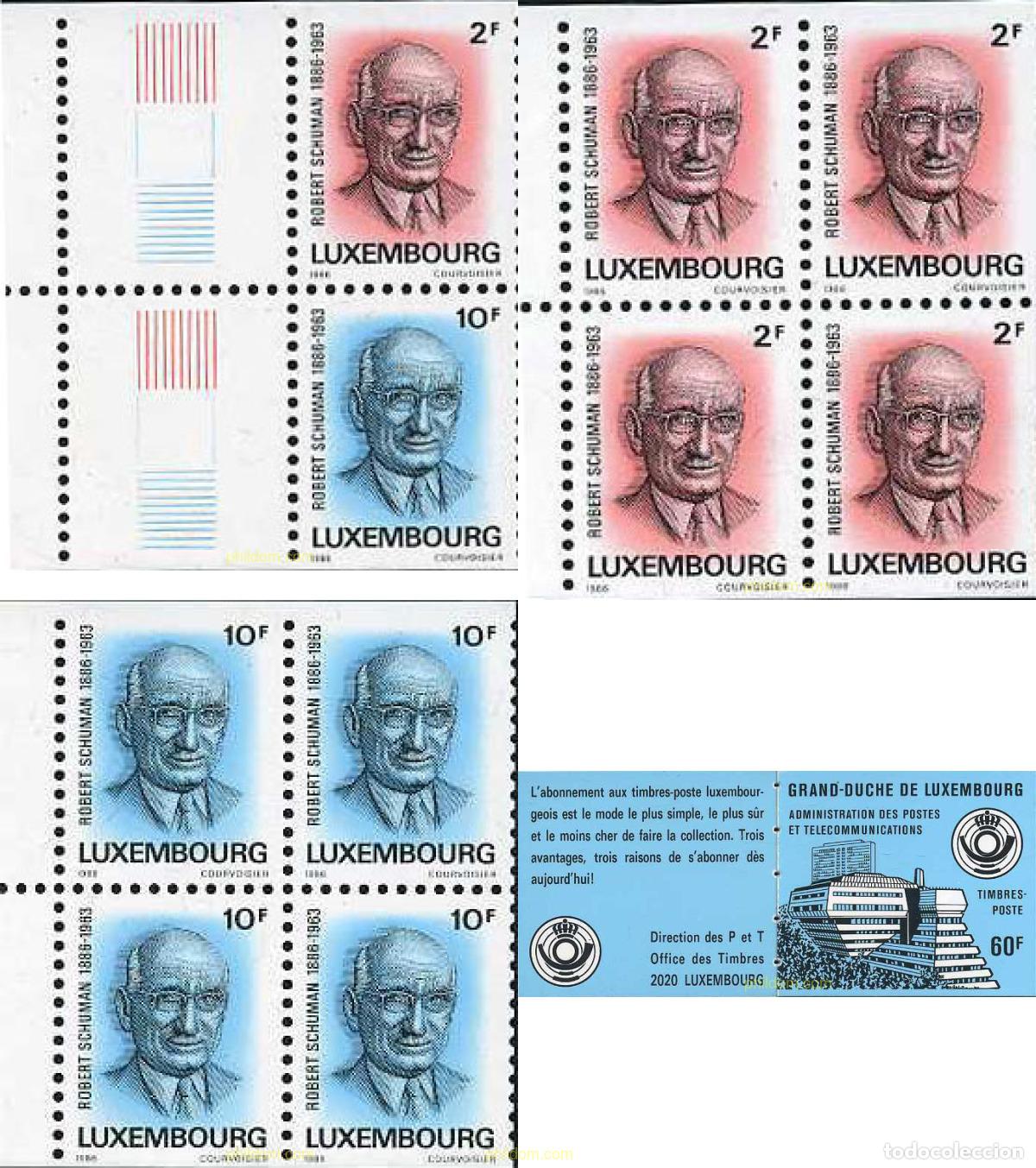 Stamps: 1749 MNH LUXEMBURGO 1986 CENTENARIO DEL NACIMIENTO DE ROBERT SCHUMANN