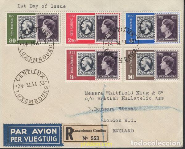 Selos: 546360 MNH LUXEMBURGO 1952 CENTENARIO DEL SELLO Y CENTILUX. EXPOSICION FILATELICA