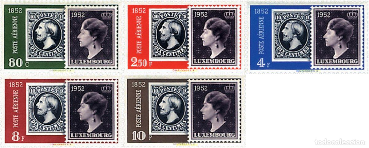 Selos: 660332 HINGED LUXEMBURGO 1952 CENTENARIO DEL SELLO Y CENTILUX. EXPOSICION FILATELICA