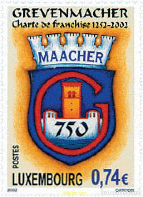Sellos: 101677 MNH LUXEMBURGO 2002 750 ANIVERSARIO DE GREVENMACHER