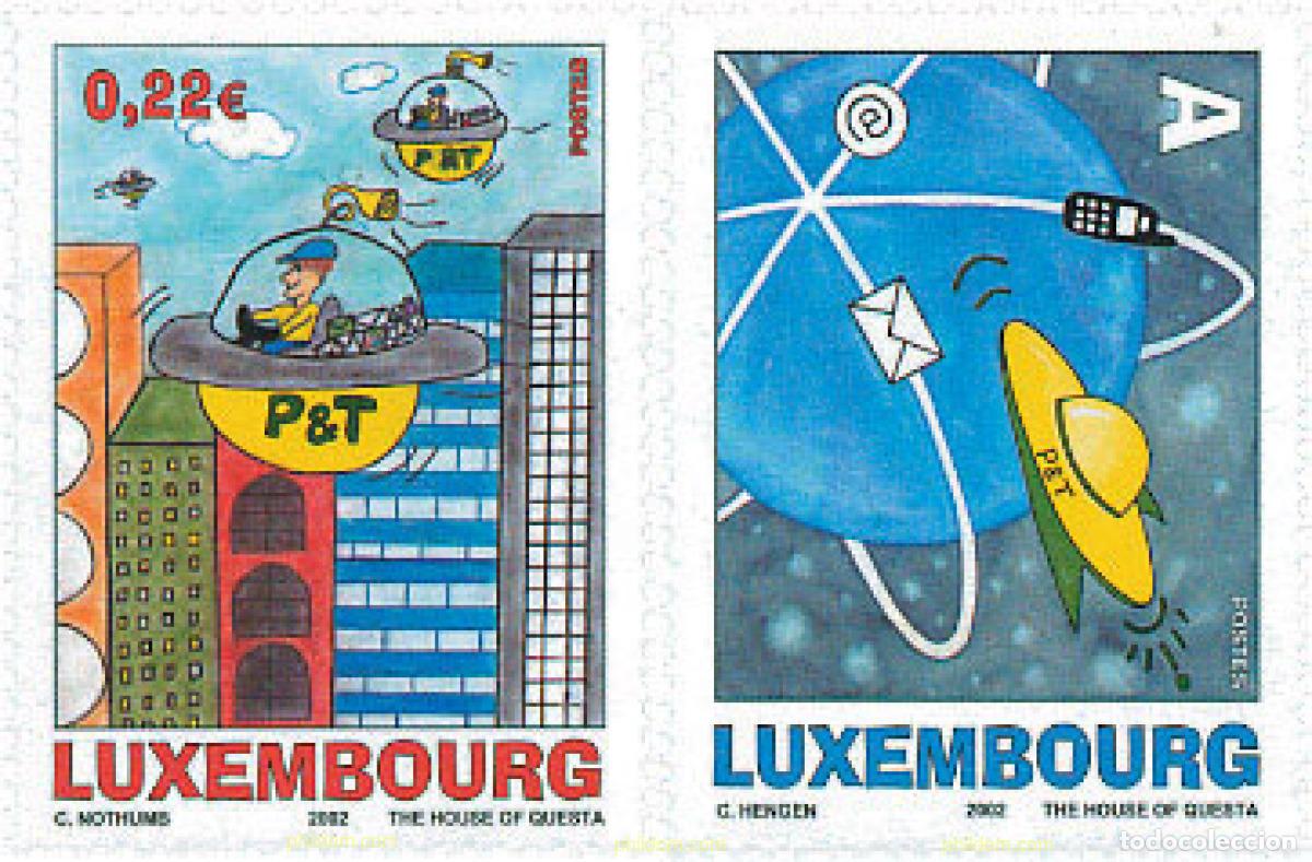 Sellos: 103679 MNH LUXEMBURGO 2002 EL CORREO EN EL FUTURO. DISENYOS INFANTILES
