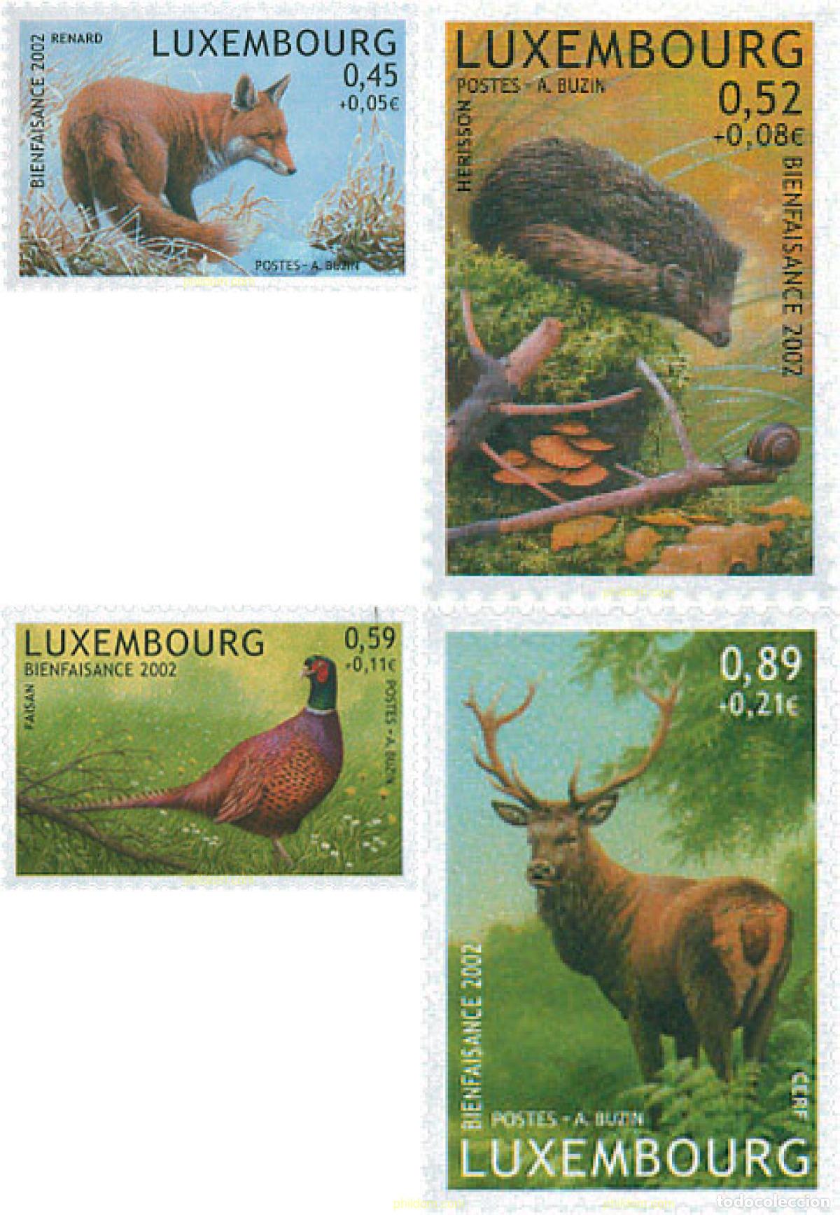 Sellos: 113952 MNH LUXEMBURGO 2002 FAUNA