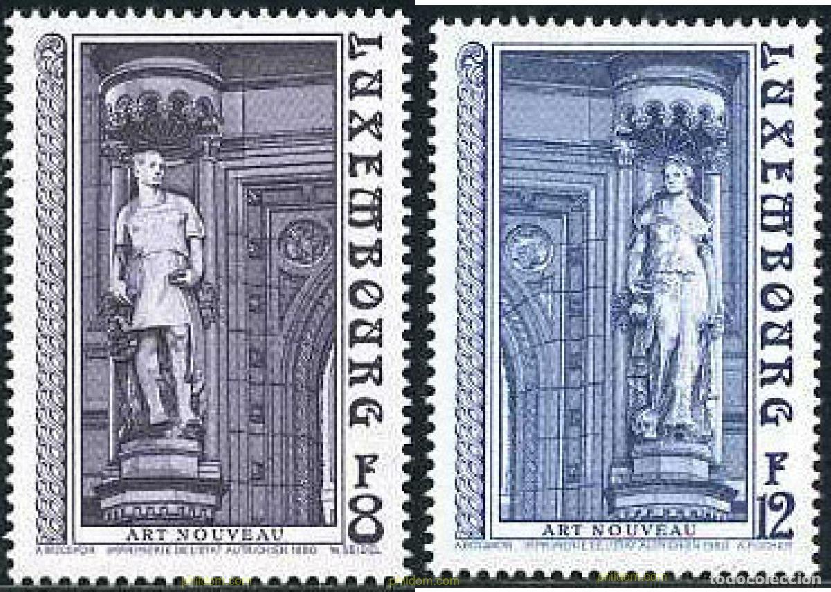 Sellos: 119426 MNH LUXEMBURGO 1980 ARTE MODERNO. ESTATUAS ORNAMENTALES