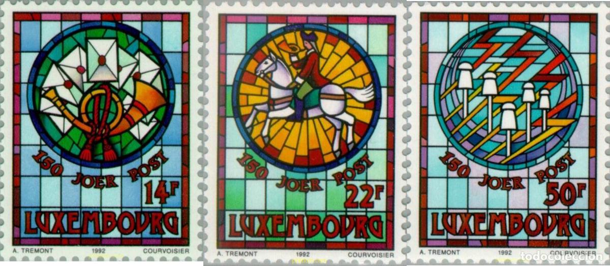 Sellos: 119484 MNH LUXEMBURGO 1992 150 ANIVERSARIO DE LOS SELLOS Y LAS TELECOMUNICACIONES