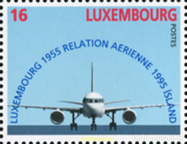 Briefmarken: 119542 MNH LUXEMBURGO 1995 40 ANIVERSARIO DE LOS VUELOS REYKJAVIK-LUXEMBURGO