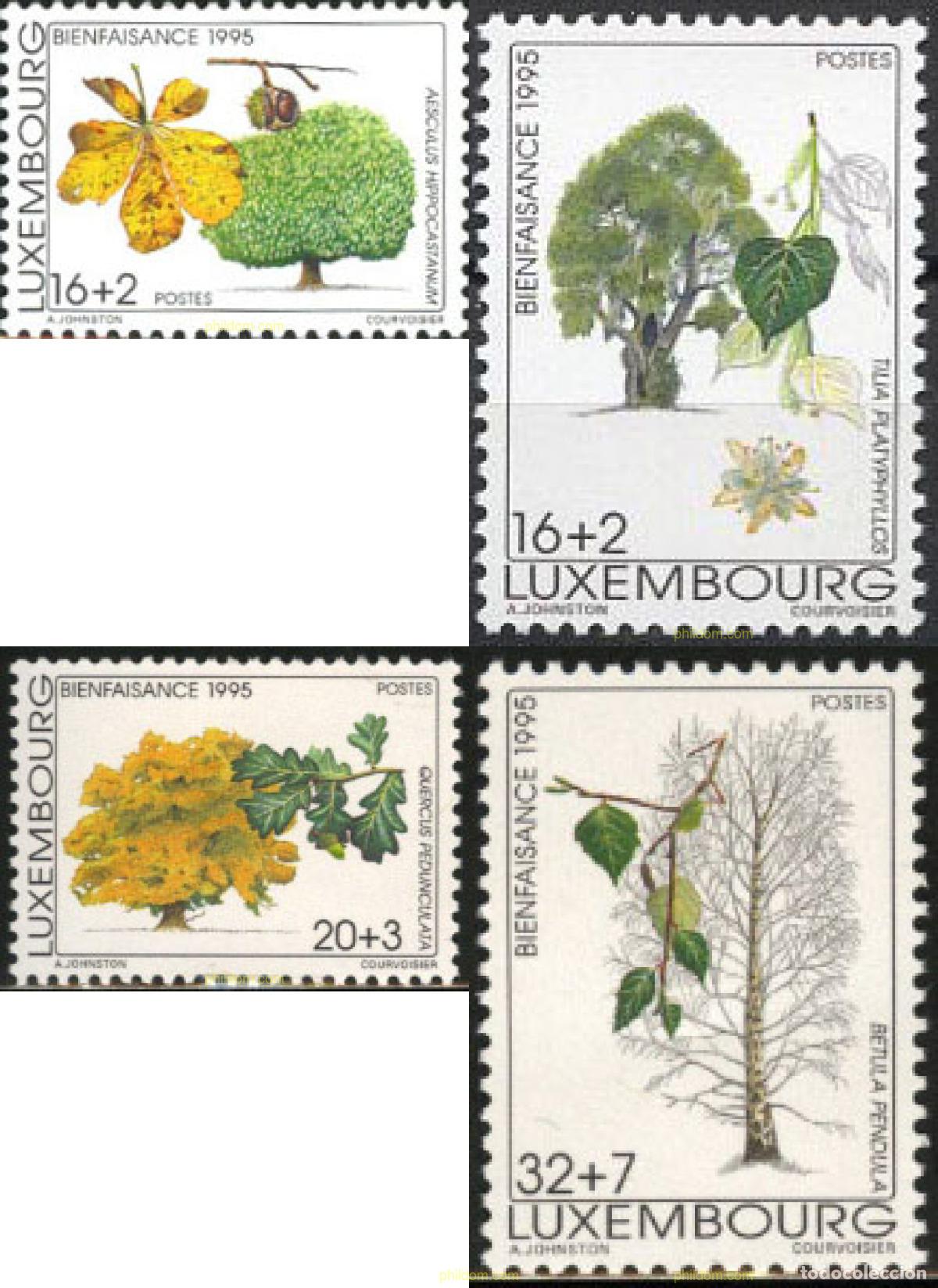 Sellos: 119558 MNH LUXEMBURGO 1995 PRO BENEFICENCIA, &rdquo;LOS ARBOLES DE NUESTRA REGION&rdquo;