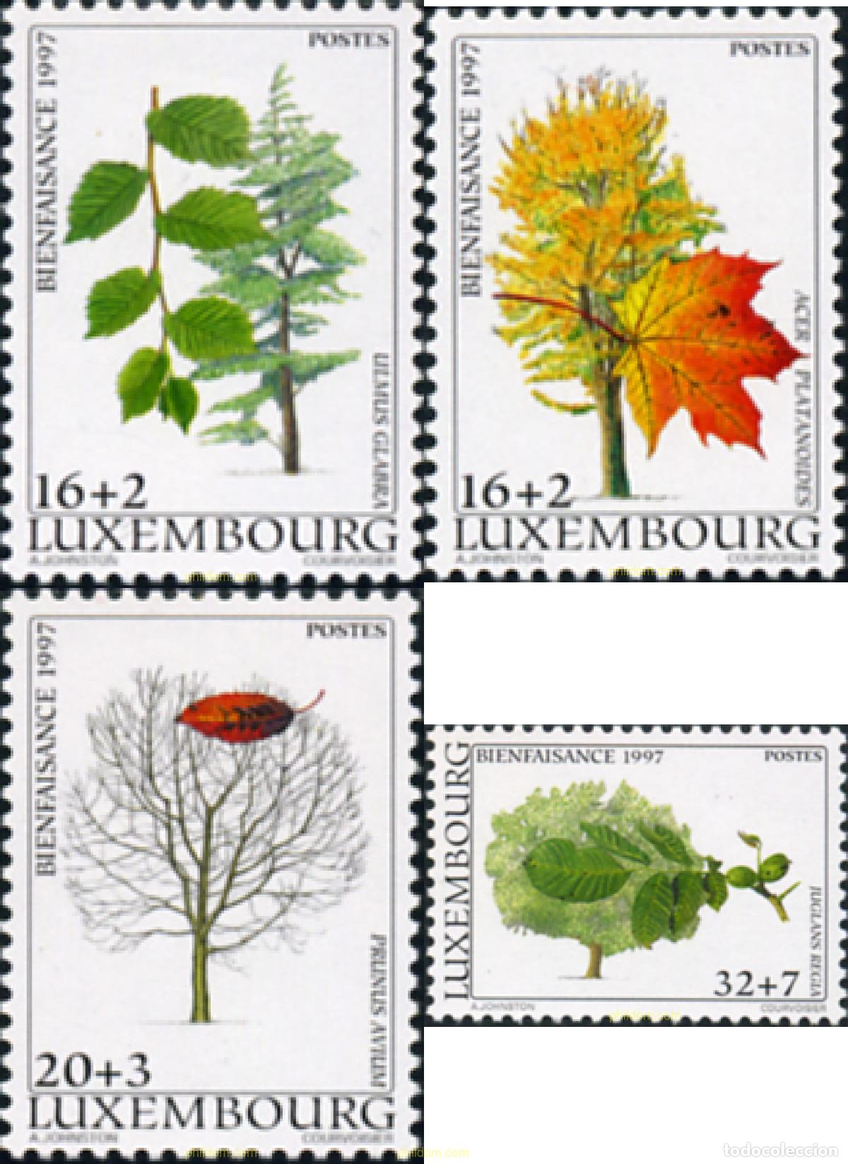 Sellos: 119601 MNH LUXEMBURGO 1997 PRO BENEFICENCIA, &rdquo;LOS ARBOLES DE NUESTRA REGION&rdquo;