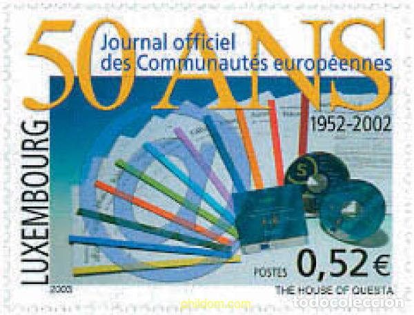Sellos: 123730 MNH LUXEMBURGO 2003 50 ANIVERSARIO DE LA GACETA DE LA COMUNIDAD EUROPEA