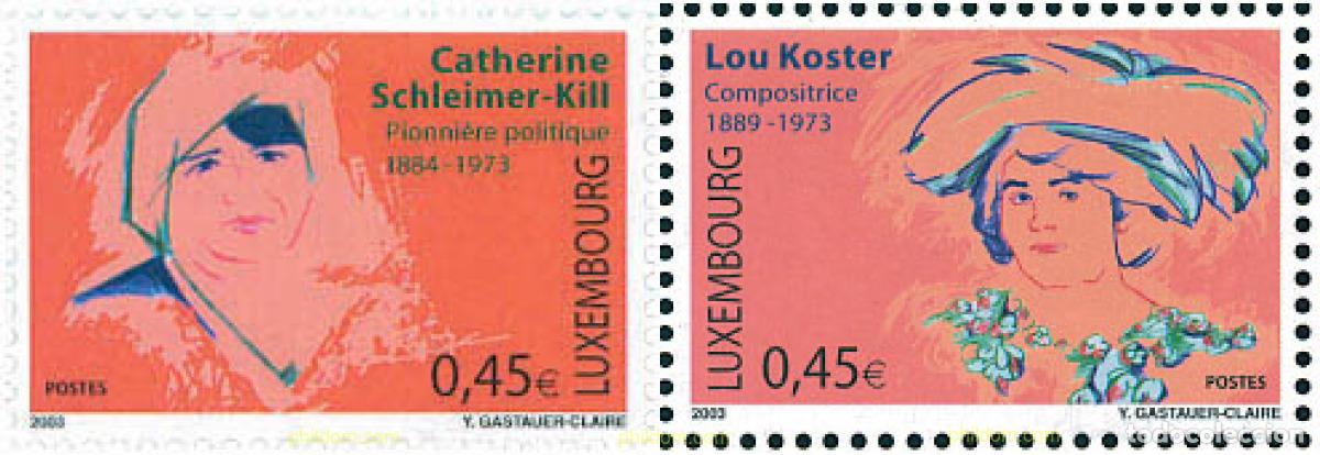 Timbres: 123732 MNH LUXEMBURGO 2003 MUJERES CELEBRES