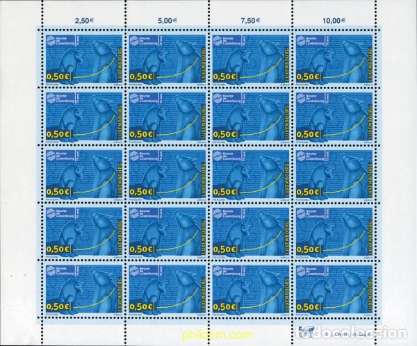 Sellos: 149040 MNH LUXEMBURGO 2004 75 ANIVERSARIO DE LA BOLSA