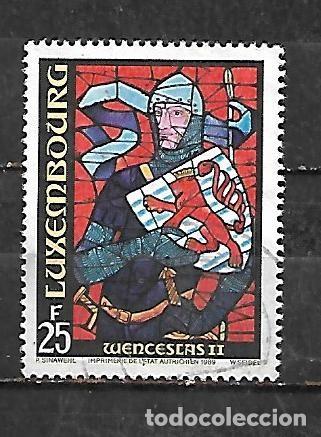 Sellos: 1989: Vidrieras de la catedral de Luxemburgo - Wenceslao II, 1361 - 1419 (usado)