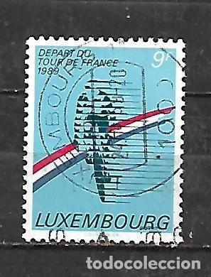 Sellos: 1989: Ciclismo. Salida desde Luxemburgo del Tour de Francia (usado)