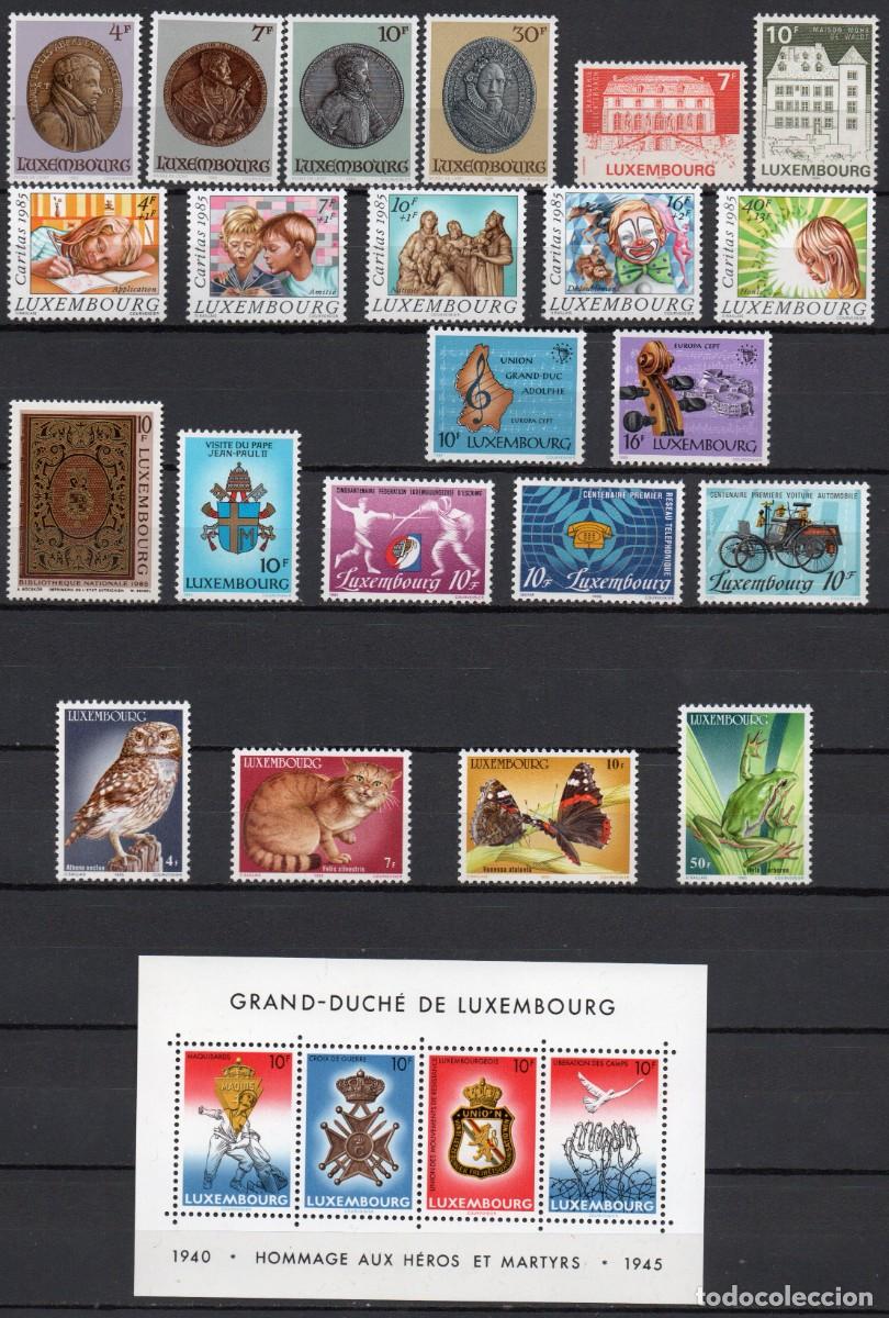 Sellos: LUXEMBURGO A&Ntilde;O 1985 COMPLETO YV 1067/92*** HB 14*** FAUNA EUROPA ESCUDOS ARQUITECTURA NI&Ntilde;OS RELIGI&Oacute;N