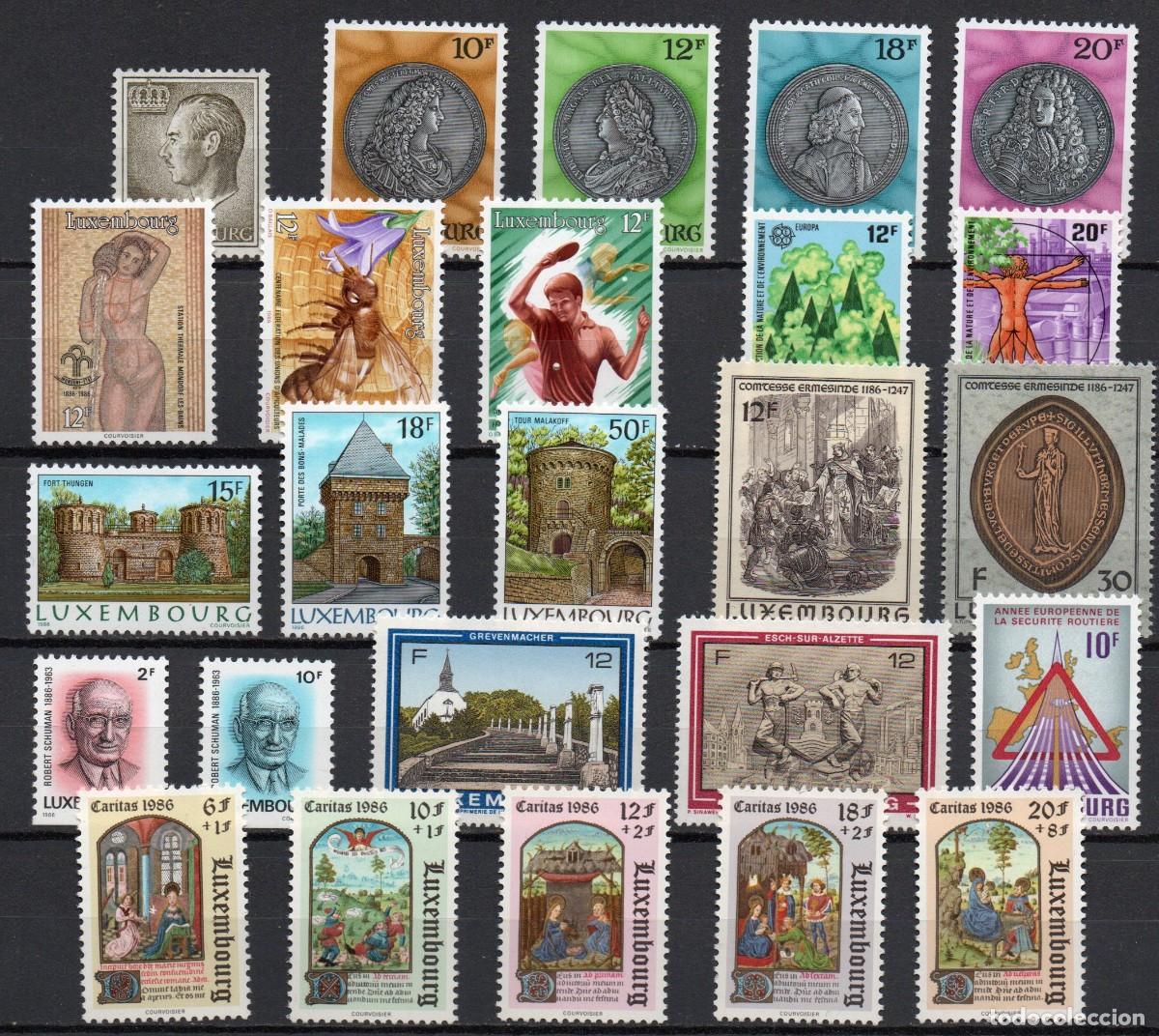 Sellos: LUXEMBURGO A&Ntilde;O 1986 COMPLETO YV 1093/17***