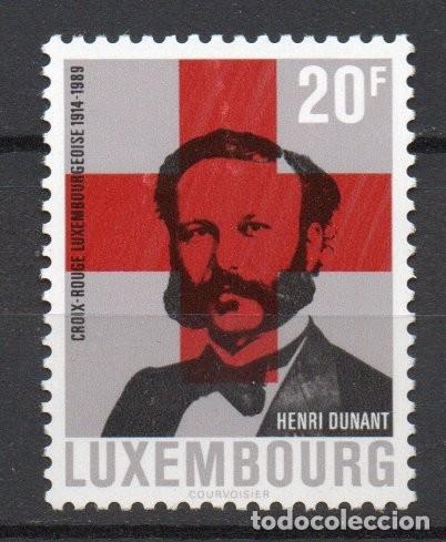 Sellos: LUXEMBURGO A&Ntilde;O 1989 YV 1166*** 75 ANIV&ordm; CRUZ ROJA LUXEMBURGUESA Y 125 ANIV&ordm; CRUZ ROJA INTERNACIONAL