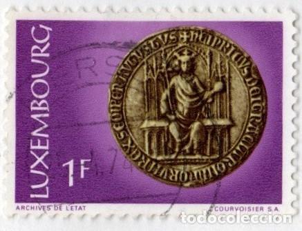 Sellos: Luxemburgo. Sello Real. 1974. YT-828. Usado