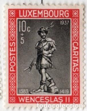 Sellos: Luxemburgo. Estatua de Wenceslao II. 1937. YT-199. Usado