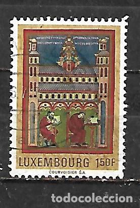 Sellos: 1971: La vida medieval vista por los monjes de Echternach - El escriptorium de Echternach (usado)