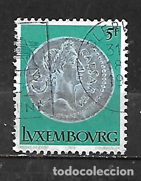 Sellos: 1979: Monedas romanas halladas en Luxemburgo - Denario de Gaius Julius Caesar, 44 aC (usado)