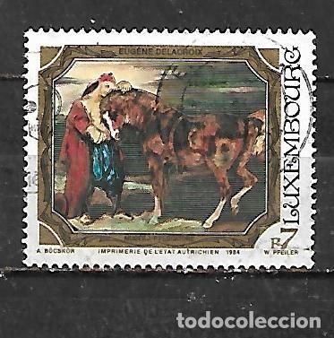 Sellos: 1984: Pinturas del museo &rdquo;Jean - Pierre Pescatore&rdquo; - Joven turco con su caballo. Delacroix (usado