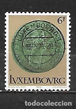 Sellos: 1979: Monedas romanas halladas en Luxemburgo - Faustina I, 141 dC. Bronce (usado)