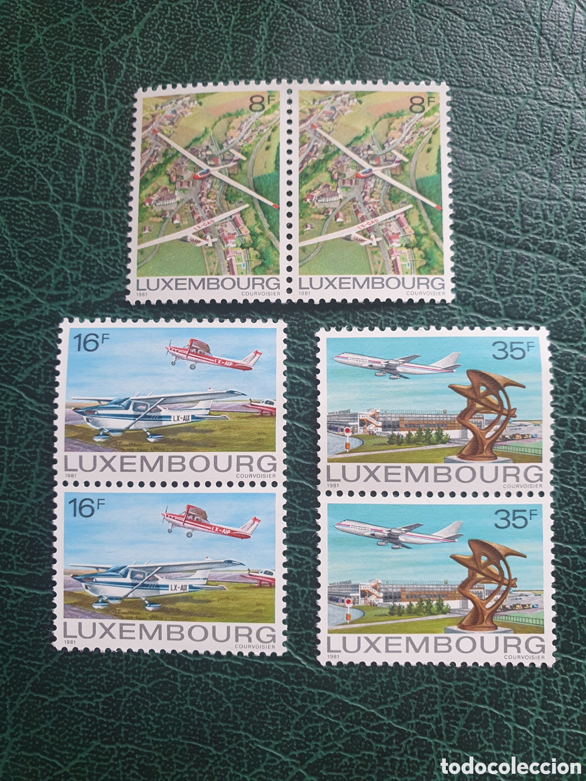 Timbres: Serie aviones 1981 Luxemburgo