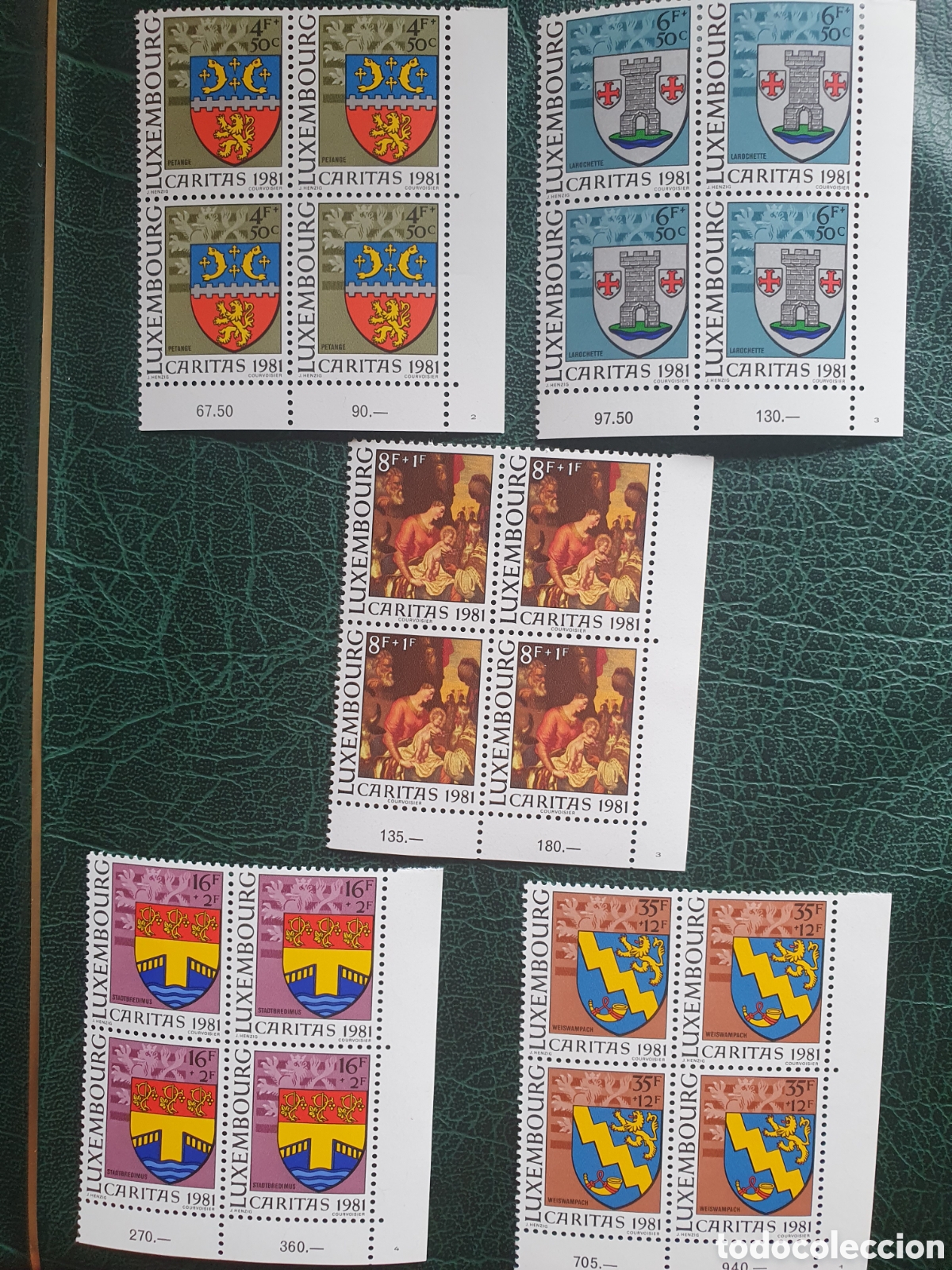 Briefmarken: CARITAS LUXEMBURGO 1981 BLOQUE DE 4