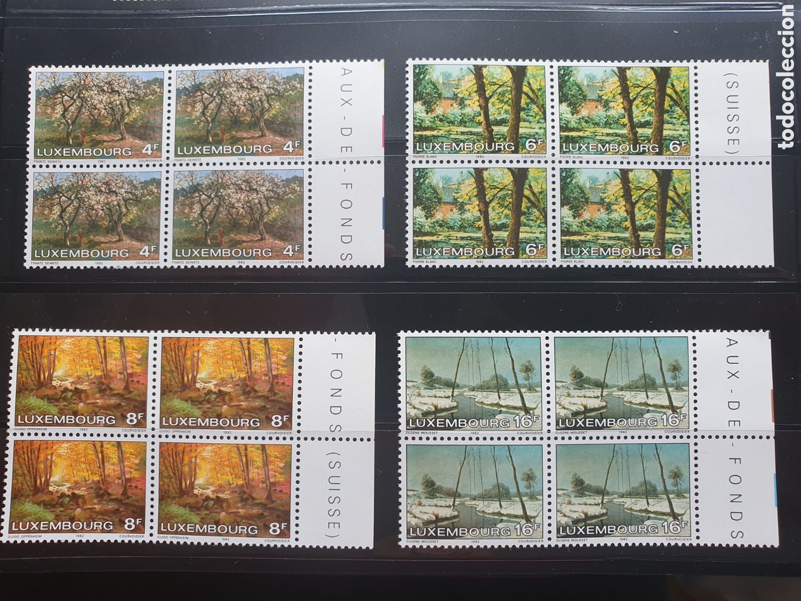 Sellos: Bosques, &aacute;rboles, 1981 Luxemburgo. Serie completa