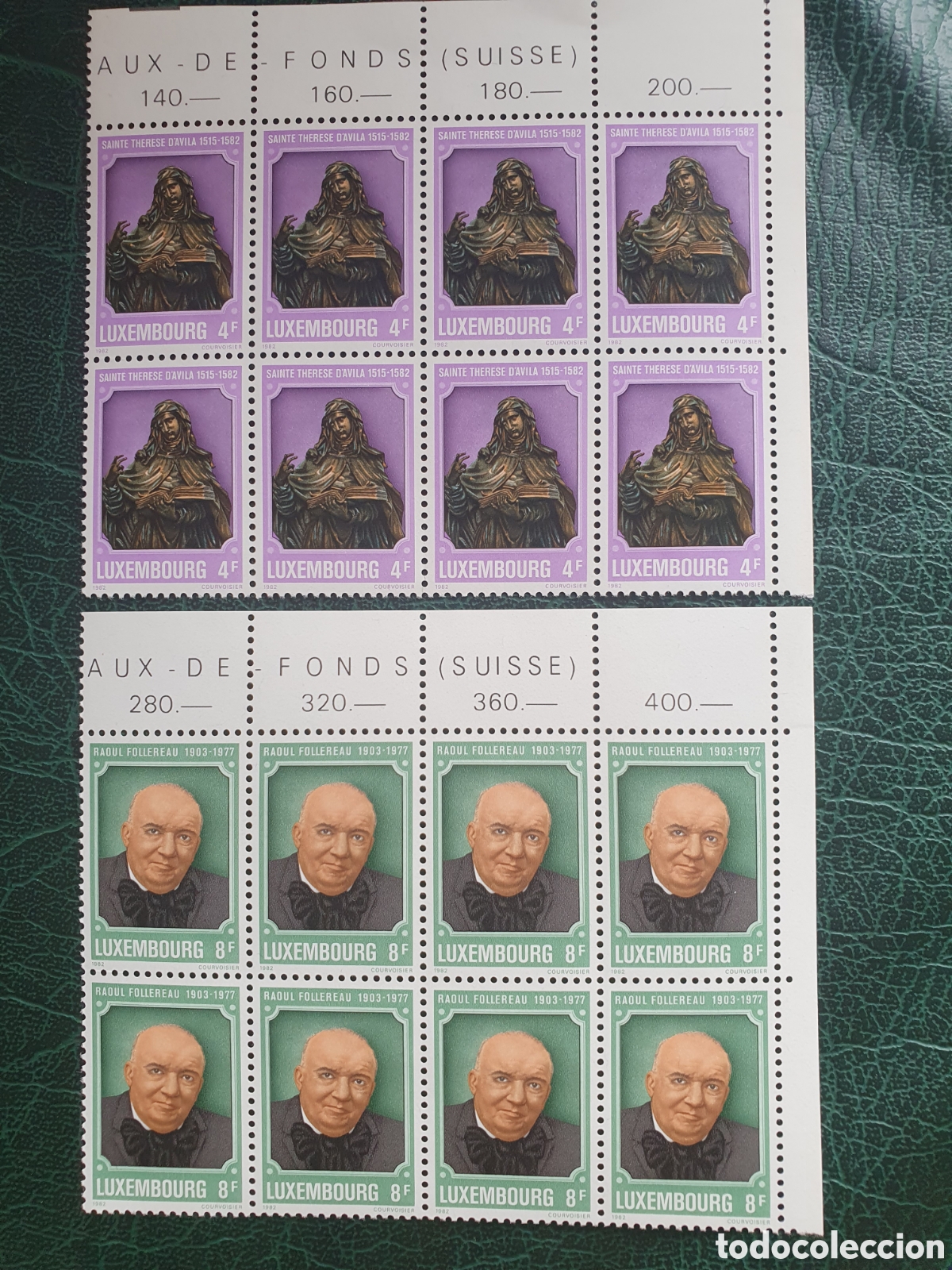 Timbres: Luxemburgo a&ntilde;o 1982 bloques de 8