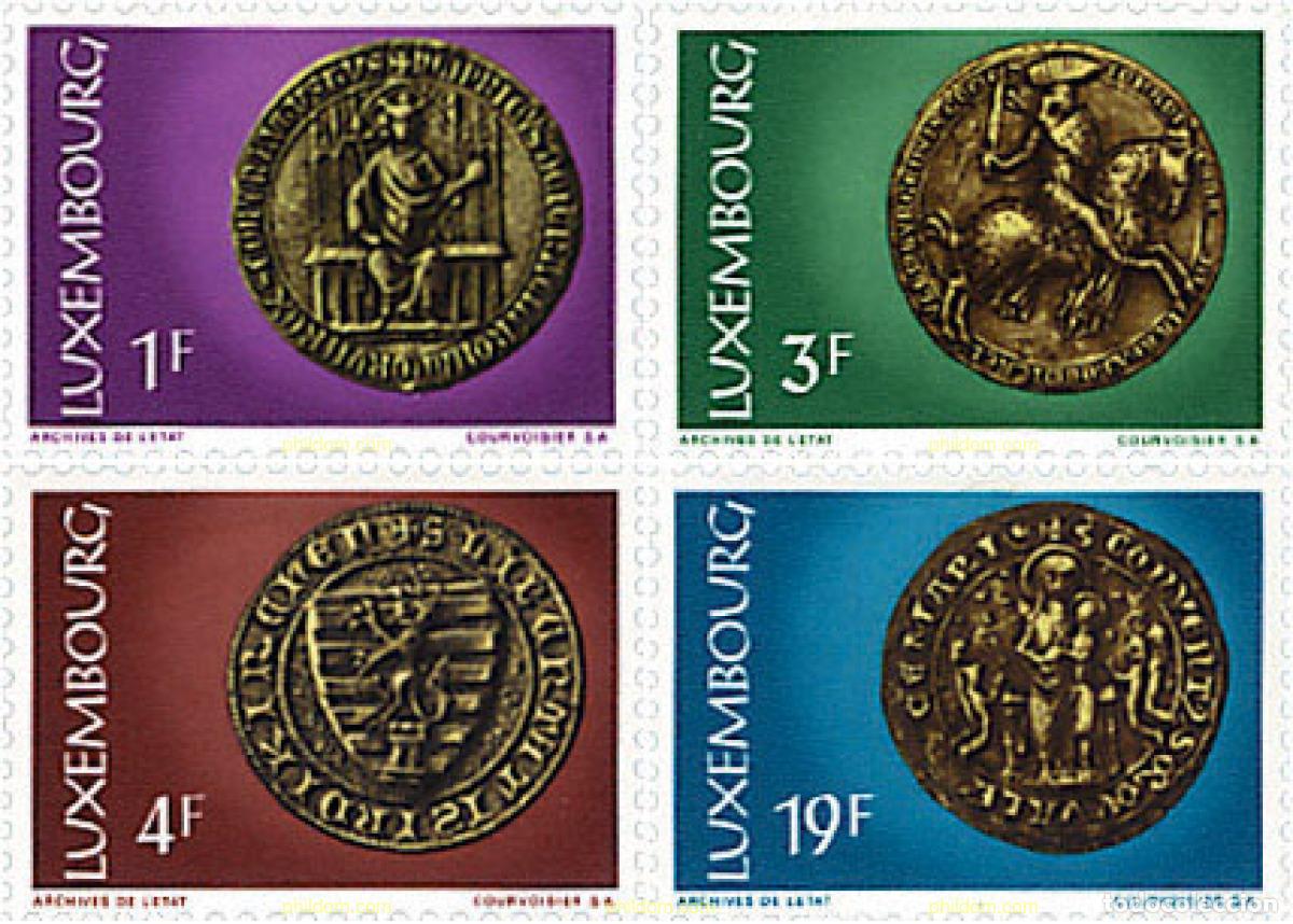 Sellos: 97478 MNH LUXEMBURGO 1974 SELLOS DE LOS SIGLOS XIII Y XIV