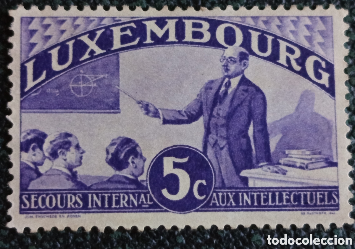 Sellos: Sello Luxemburgo 1935 Intelectuales 5c MH (Yvert 259)