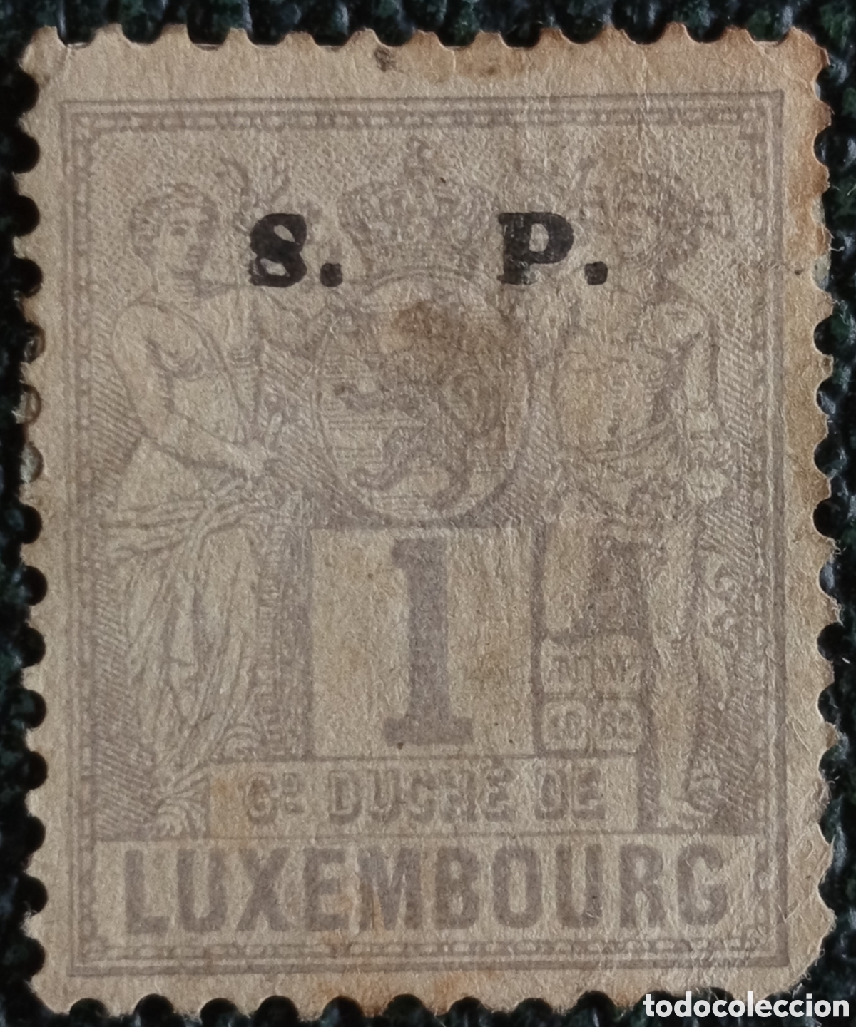 Sellos: Luxembourg 1875 Sobrecargo S.P. 1c Pardo Sello Oficial - Yvert Service #2