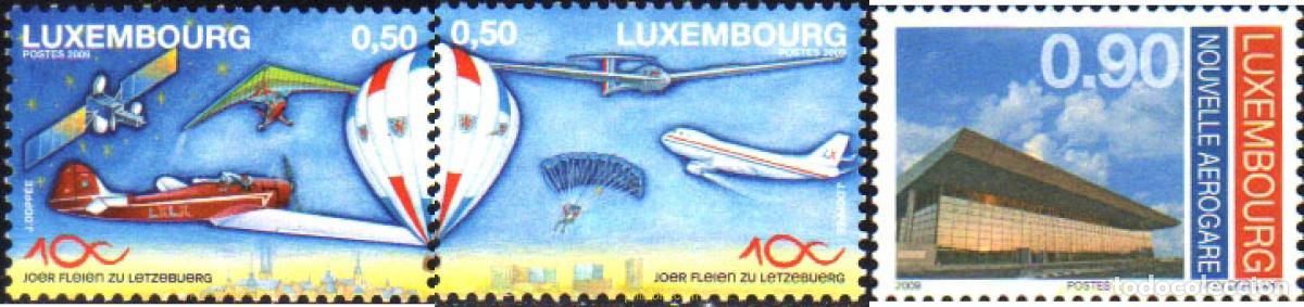 Sellos: 231633 MNH LUXEMBURGO 2009 CENTENARIO DEL AEROCLUB LUXEMBURGUES