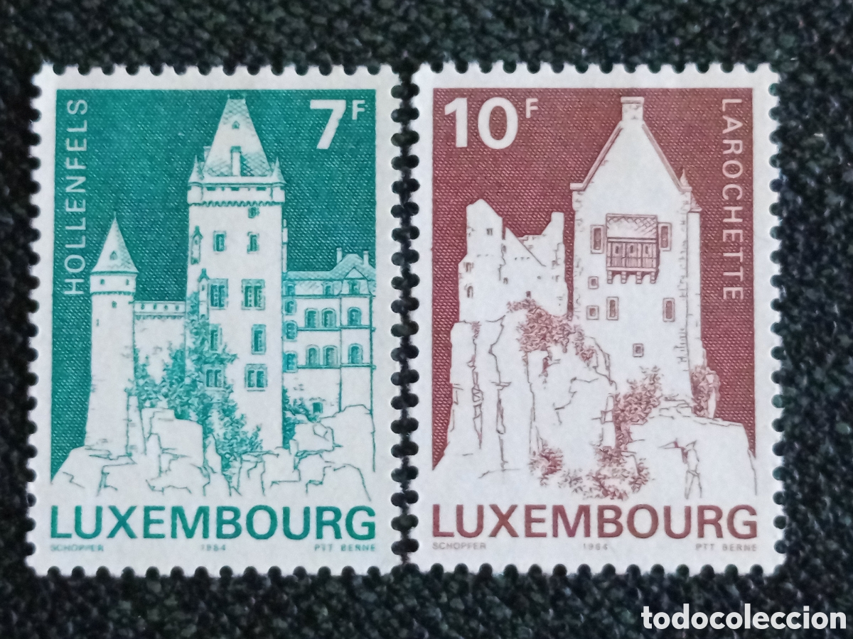 Selos: Luxemburgo 1964 Lote 2 Sellos Castillos Hollenfels Larochette MNH YT 662/663