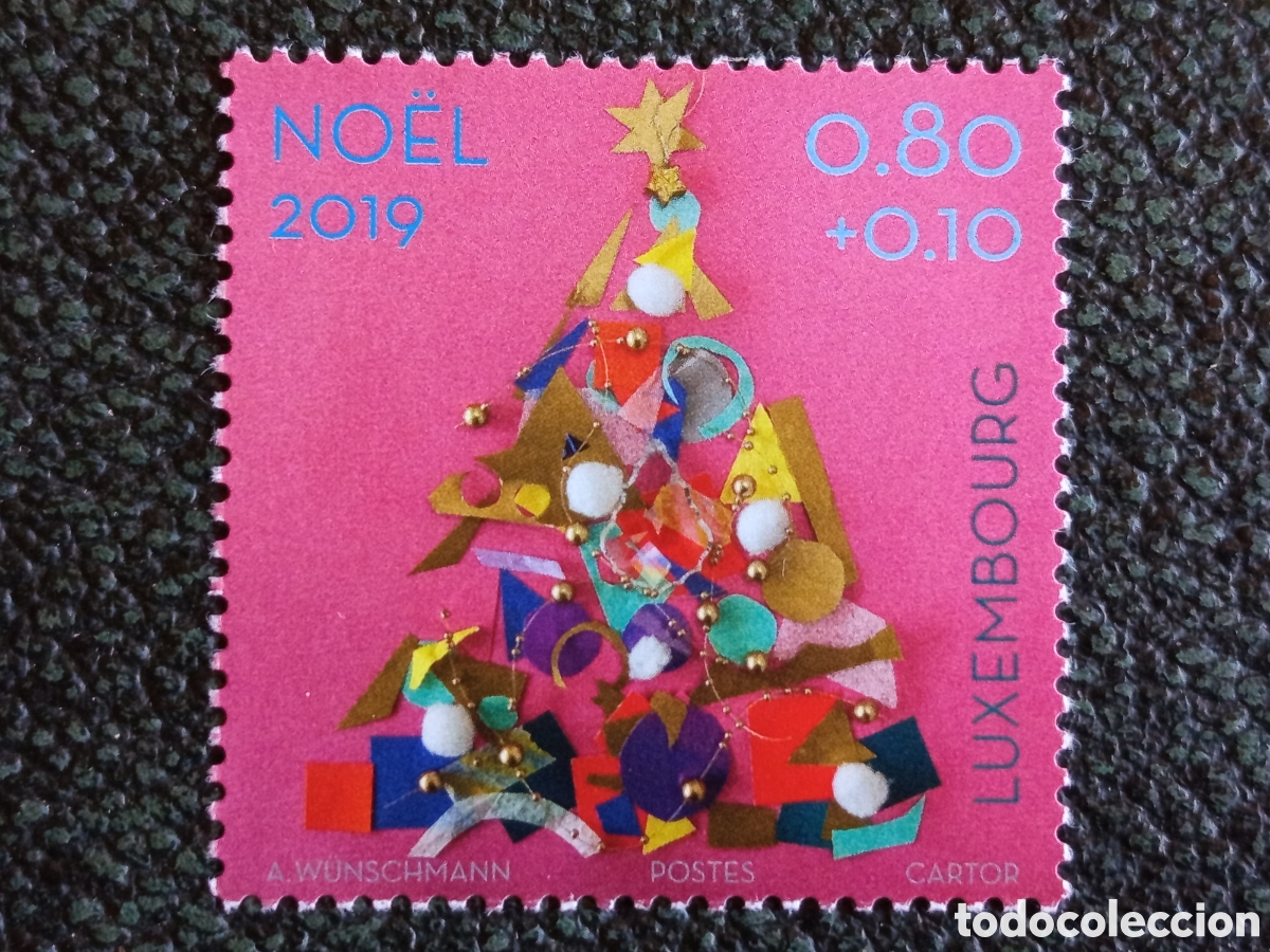 Selos: Luxemburgo 2019 Navidad &Aacute;rbol Collage Art&iacute;stico 0.80&euro; MNH Michel 2040
