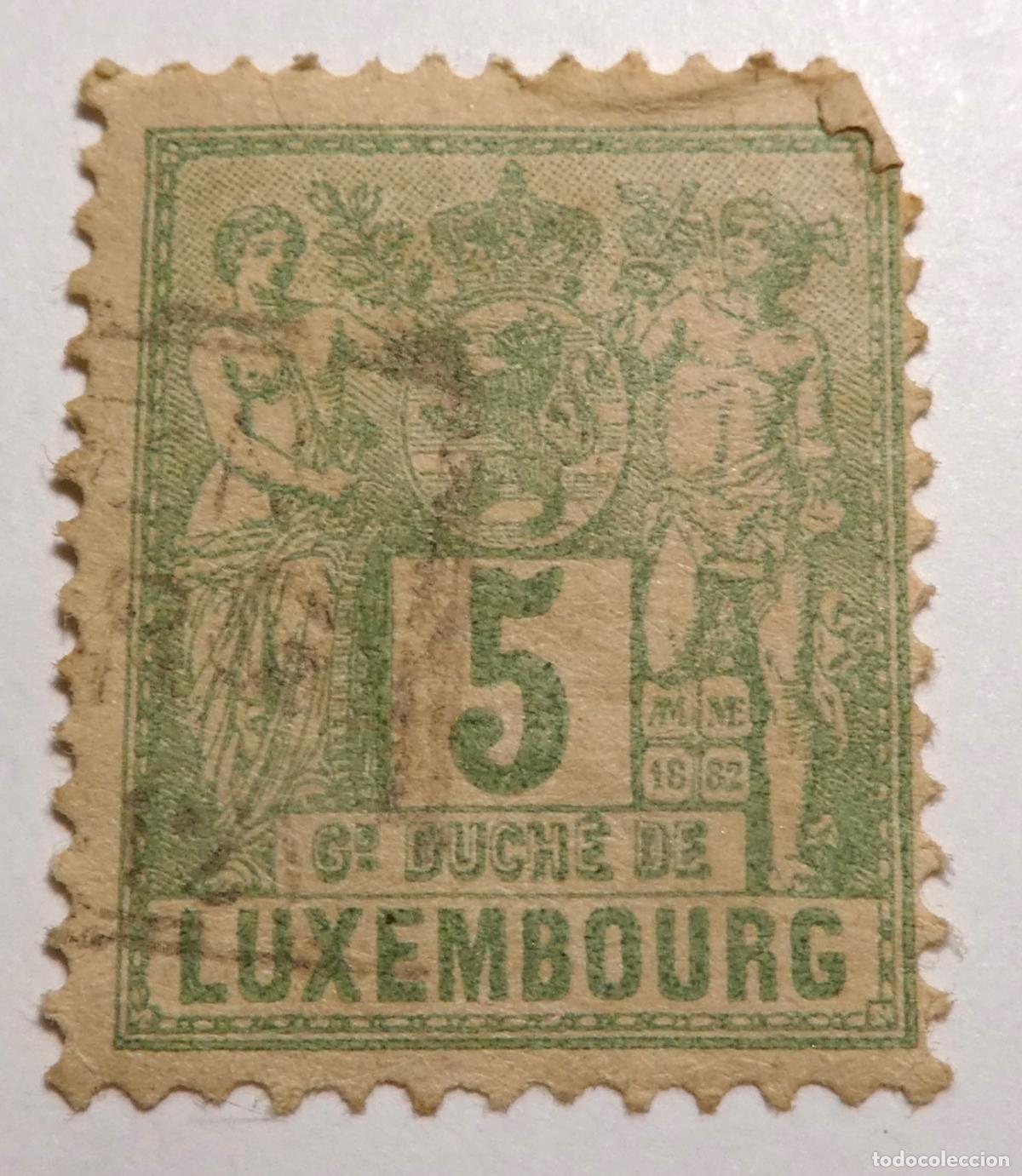 Sellos: Sello postal de LUXEMBURGO 1882 5 F