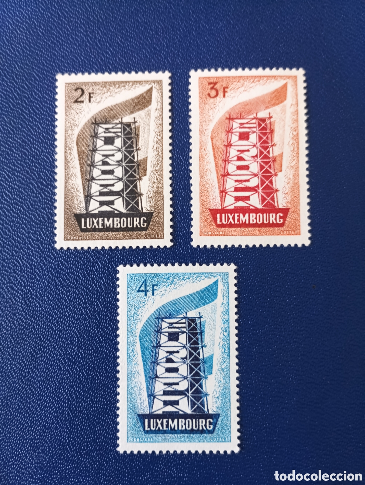 Briefmarken: SELLOS LUXEMBURGO MNH 1956 EUROPA CEPT. PRIMERA EMISI&Oacute;N. SERIE CLAVE. PERFECTOS