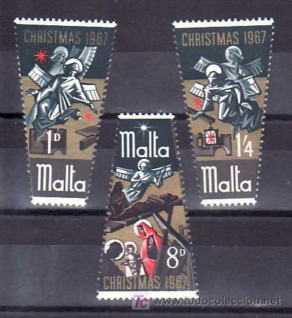 Sellos: MALTA  366/8 SIN CHARNELA, NAVIDAD, - Foto 1