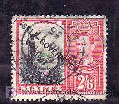Sellos: MALTA  213 USADA, AUTONOMIA, SOBRECARGADO, - Foto 1