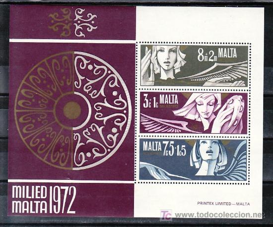 Sellos: MALTA HB  2 SIN CHARNELA, NAVIDAD, - Foto 1