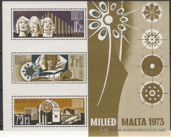Sellos: MALTA HOJA BLOQUE NUEVA N&ordm; 3 - Foto 1