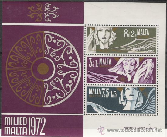 Sellos: MALTA HOJA BLOQUE NUEVA N&ordm; 2 - Foto 1