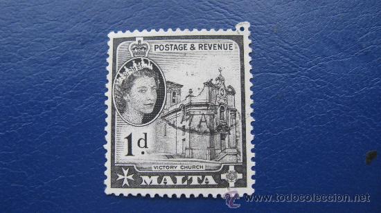 Sellos: 1956 malta, isabel II, yvert 241 - Foto 1